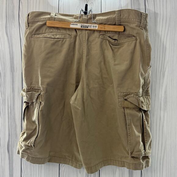 Old Navy Surplus Cargo Shorts Mens 36 khaki Button Pockets Baggy Skater Y2k - Picture 2 of 7